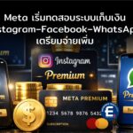Meta ทดลองเก็บเงินแล้ว! ใช้ Instagram–Facebook–WhatsApp เตรียมจ่ายเพิ่ม