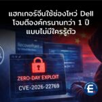แฮกเกอร์จีนใช้ช่องโหว่ Zero-Day ของ Dell โจมตีองค์กรนานกว่า 1 ปี แบบไม่มีใครรู้ตัว